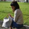 Borsa SAC Tessuto Intrecciato Beige