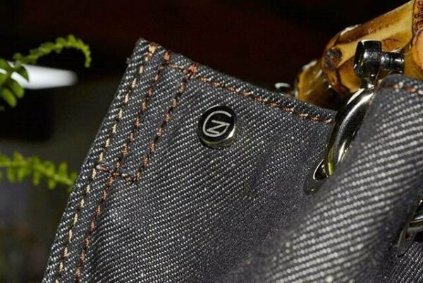 Borsa SAC Jeans Off-Black Cuciture Bicolore - immagine 2