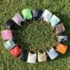 Borsa Mini-SAC Pelle Bottalata Turchese - immagine 5