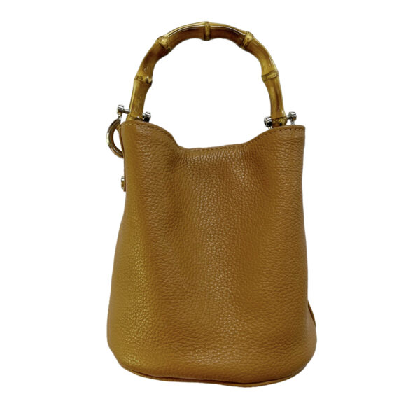 Borsa Mini-SAC Pelle Bottalata Cuoio - immagine 2