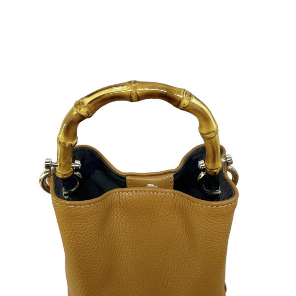 Borsa Mini-SAC Pelle Bottalata Cuoio - immagine 6