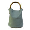 Borsa Mini-SAC Pelle Bottalata Verde Salvia