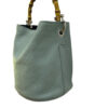 Borsa Mini-SAC Pelle Bottalata Verde Salvia - immagine 2