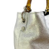 Borsa Mini-SAC Pelle Bottalata Argento - immagine 4