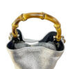 Borsa Mini-SAC Pelle Bottalata Argento - immagine 3