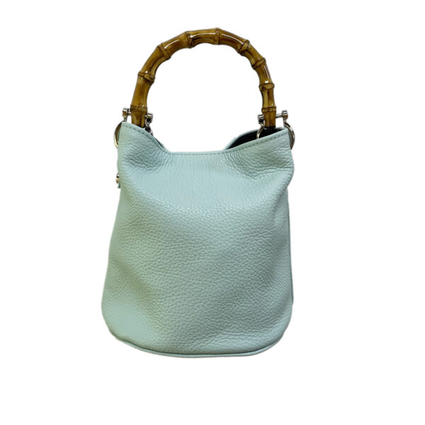 Borsa Mini-SAC Pelle Bottalata Turchese