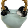 Borsa Mini-SAC Pelle Bottalata Turchese - immagine 4
