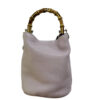 Borsa Mini-SAC Pelle Bottalata Rosa Cipria