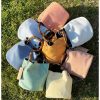 Borsa Mini-SAC Pelle Lucida Effetto Pitone Giallo Pastello - immagine 4