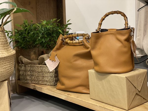 Borsa Mini-SAC Pelle Bottalata Cuoio - immagine 3