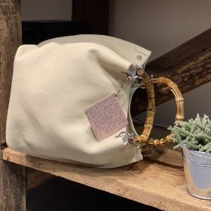 Borsa SAC Pelle con Grana Naturale Color Burro