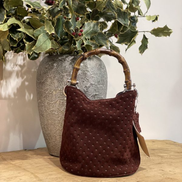 Borsa Mini-SAC Marrone Cioccolato con Pois