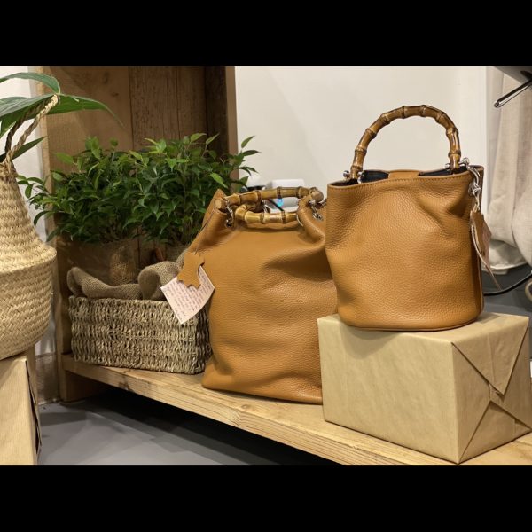 Borsa Mini-SAC Pelle Bottalata Cuoio - immagine 7