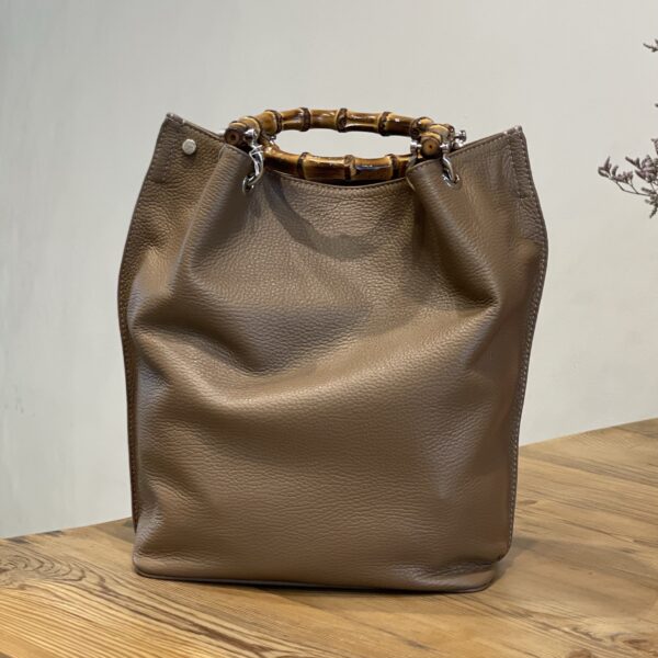 Borsa Sac Pelle con Grana Naturale Nocciola