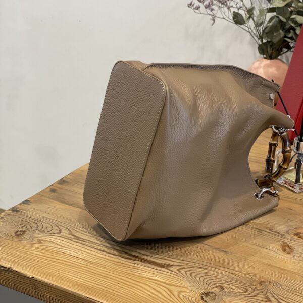 Borsa Sac Pelle con Grana Naturale Nocciola - immagine 4