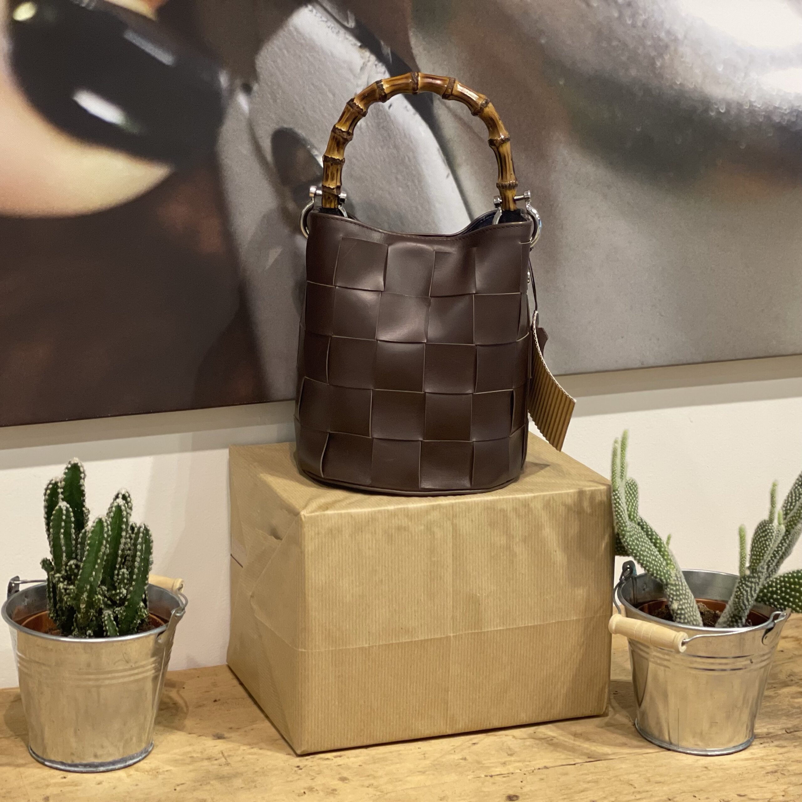 Borsa Mini-Sac Pelle Semi Opaca Intrecciata a Mano TDM