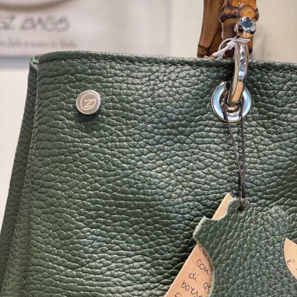 Borsa Holy Bag Pelle Bottalata Verde Bosco - immagine 2