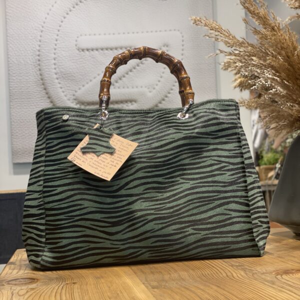 Borsa Holy Bag Cavallino Zebra Verde