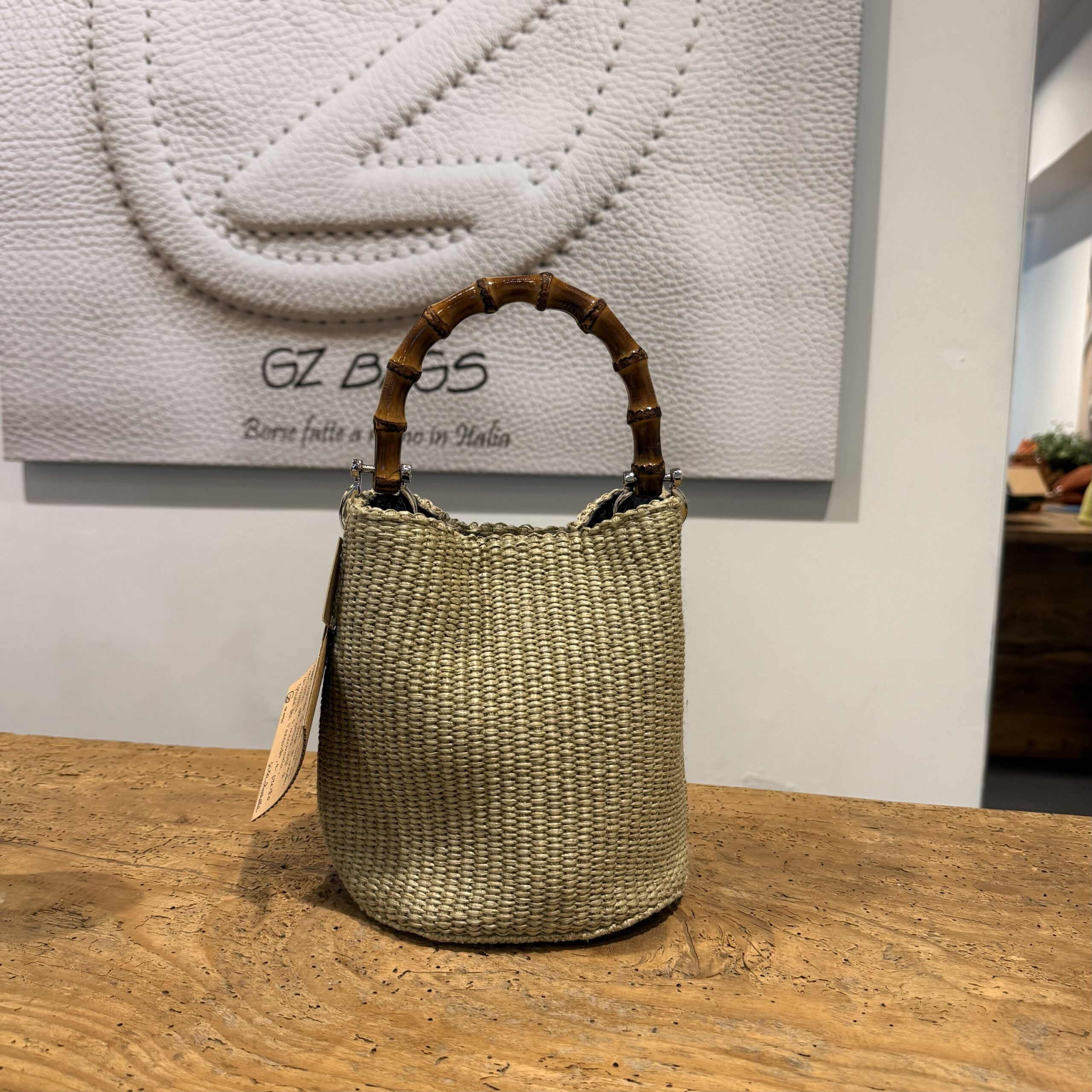Borsa Mini-Sac Rafia Naturale - immagine 2