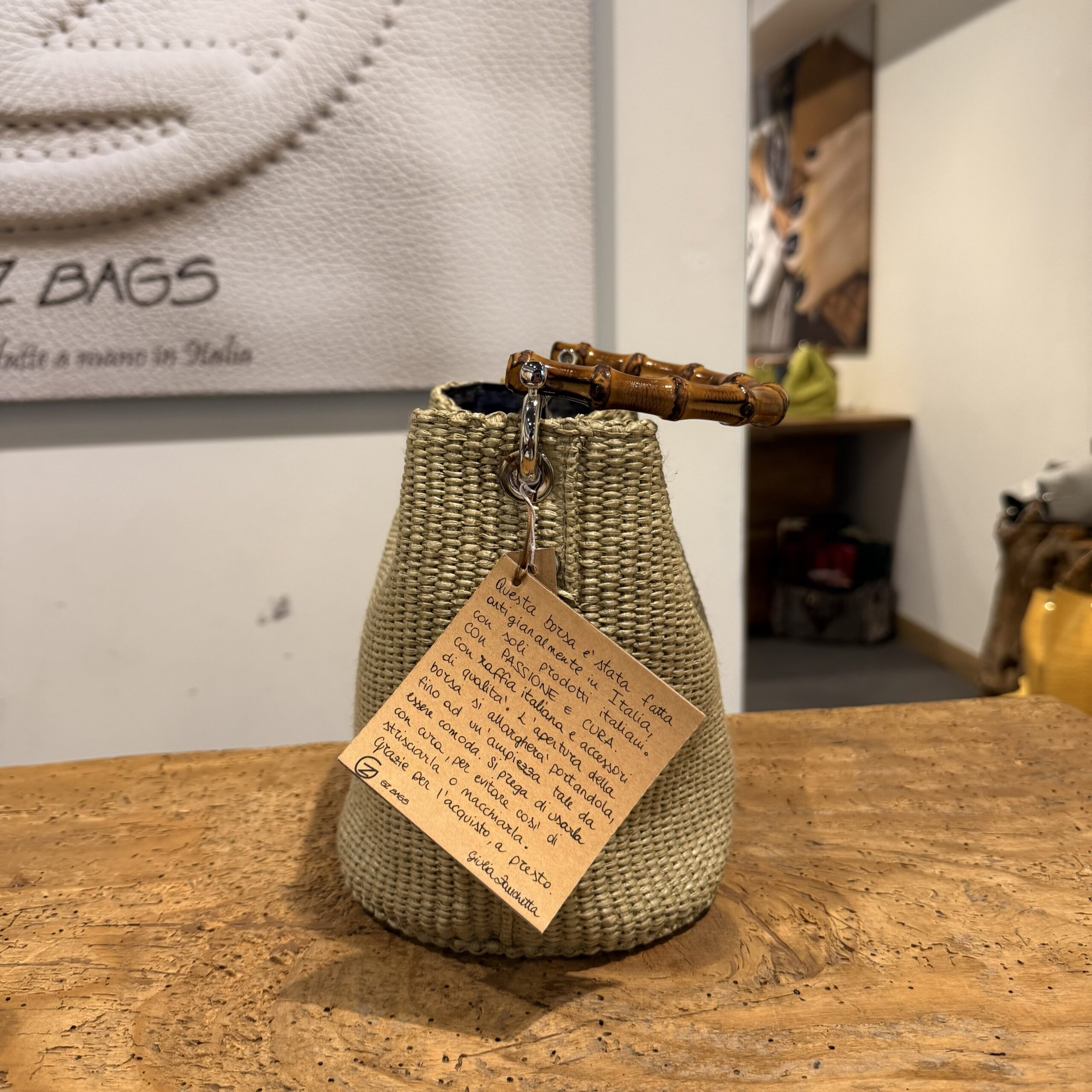 Borsa Mini-Sac Rafia Naturale - immagine 4