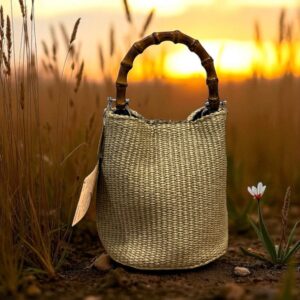 Borsa Mini-Sac Rafia Naturale